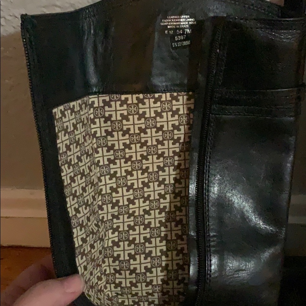 Black Leather Tory Burch Boots - Picture 5 of 5